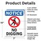 Signmission No Digging, 7 in W x Rectangle, Plastic OS-2PACK-NS-P-710-V-14479 - alternate 6